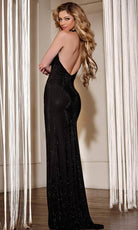 Jovani 41196 - Draped Neckline Prom Dress - detail view