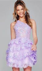 Jovani 42016 - Sequin Tiered Cocktail Dress - view 5
