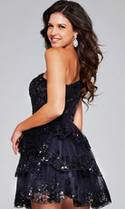Jovani 42016 - Sequin Tiered Cocktail Dress - detail view