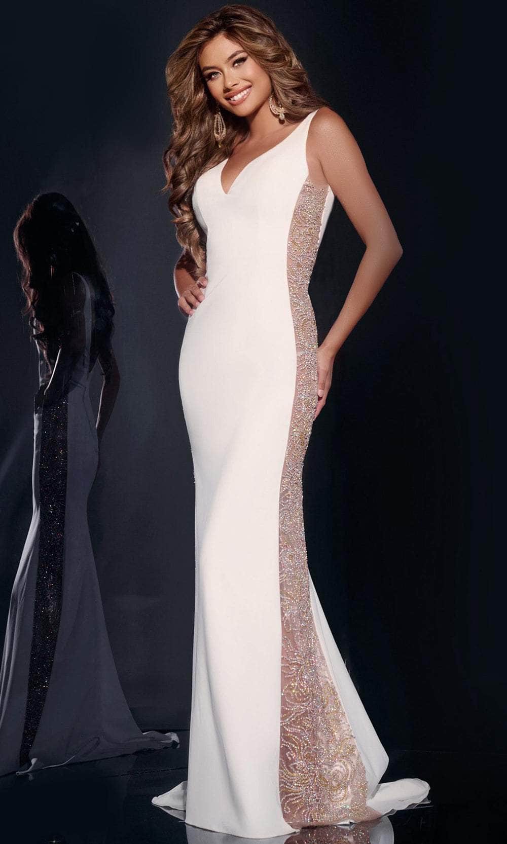 Jovani 42025 - Ornate Paneled Prom Dress - designer prom dress at Silhouette Dresses