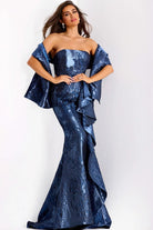 Jovani 42028 - Mermaid Gown with Ruffled Accents - Silhouette Dresses
