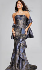 Jovani 42028 - Ruffled Accent Mermaid Evening Gown - view 9