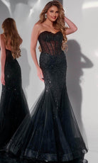 Jovani 42217 - Beaded Trumpet Prom Dress - designer prom dress at Silhouette Dresses