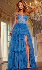 Jovani 42257 - Ruffled Lace Prom Dress - designer prom dress at Silhouette Dresses