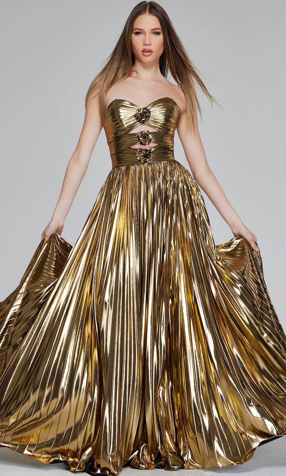 Jovani 42335 - Metallic Cutout Evening Gown - designer formal gown at Silhouette Dresses