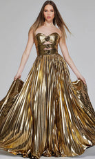 Jovani 42335 - Metallic Cutout Evening Gown - designer formal gown at Silhouette Dresses