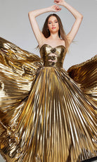 Jovani 42335 - Metallic Cutout Evening Gown - view 4