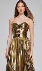 Jovani 42335 - Metallic Cutout Evening Gown - back view