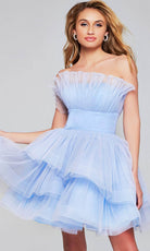 Jovani 42340 - Petal Draped Short Dress - designer homecoming dress at Silhouette Dresses