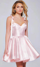 Jovani 42342 - Tie Strap Sweetheart Cocktail Dress - detail view