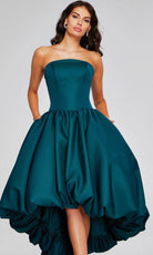 Jovani 42345 - Strapless Bubble Hem Evening Dress - back view