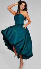 Jovani 42345 - Strapless Bubble Hem Evening Dress - detail view