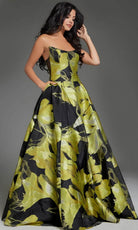 Jovani 42435 - Scoop Neck Strapless Prom Gown - view 4