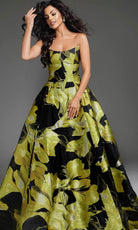 Jovani 42435 - Scoop Neck Strapless Prom Gown - detail view