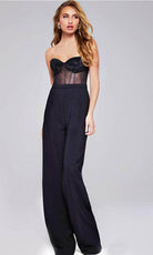 Jovani 42466 - Beaded Corset Bodice Jumpsuit - back view