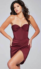 Jovani 42493 - Sweetheart Corset Bodice Cocktail Dress - detail view