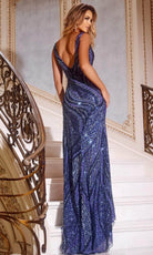 Jovani 42512 - Sequin Detailed Prom Dress - back view