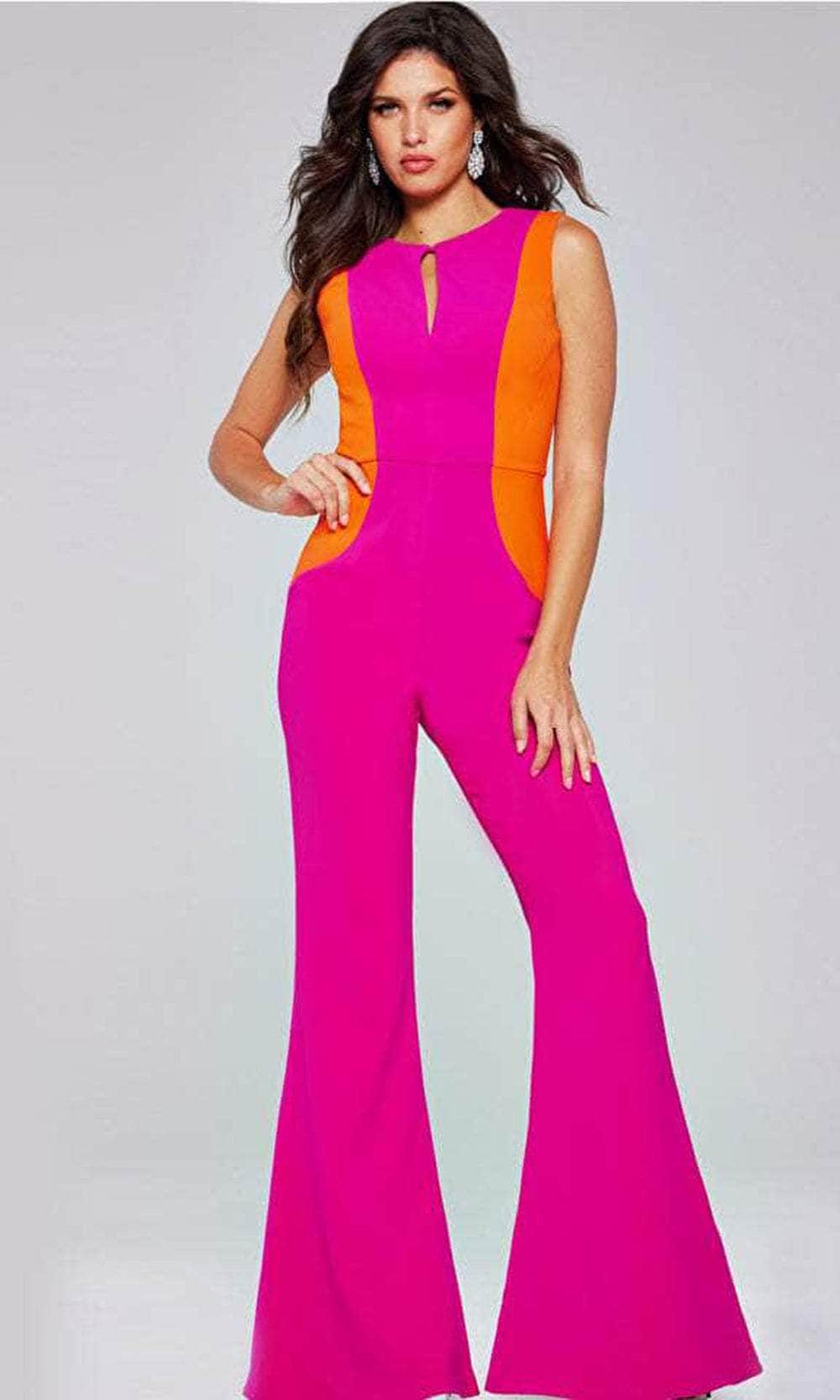 Jovani 42801 - Sleeveless Jewel Neck Jumpsuit - designer formal jumpsuit at Silhouette Dresses