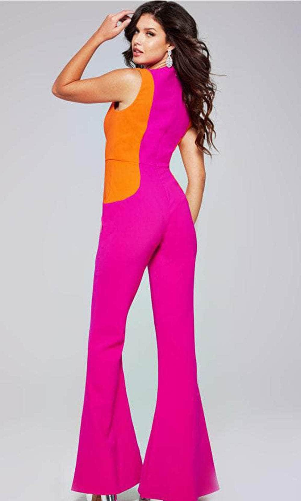 Jovani 42801 - Sleeveless Jewel Neck Jumpsuit - back view