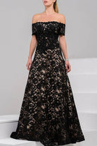 Jovani - 42828 Off-Shoulder Lace Ballgown - designer prom dress at Silhouette Dresses