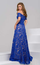 Jovani - 42828 Off-Shoulder Lace Ballgown - view 4