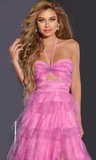 Jovani 43170 - Sleeveless Tiered Ruffle Prom Gown - back view