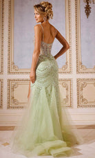 Jovani 43189 - Sheer Bodice V-Neck Prom Gown - detail view