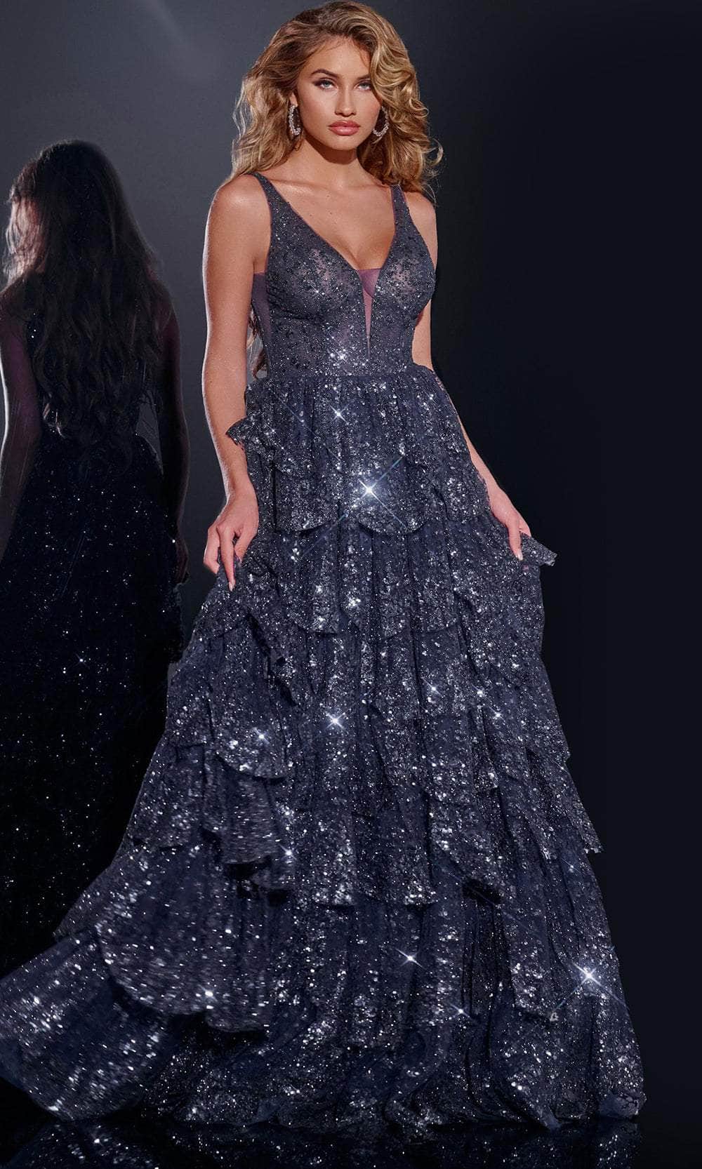 Jovani 43198 - Sequin Tiered Prom Dress - view 5
