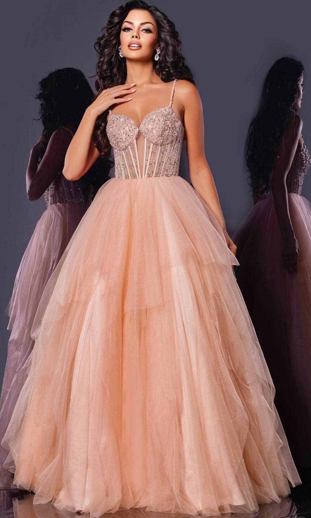 Jovani 43254 - Sweetheart Neck Corset Bodice Prom Gown - designer prom dress at Silhouette Dresses