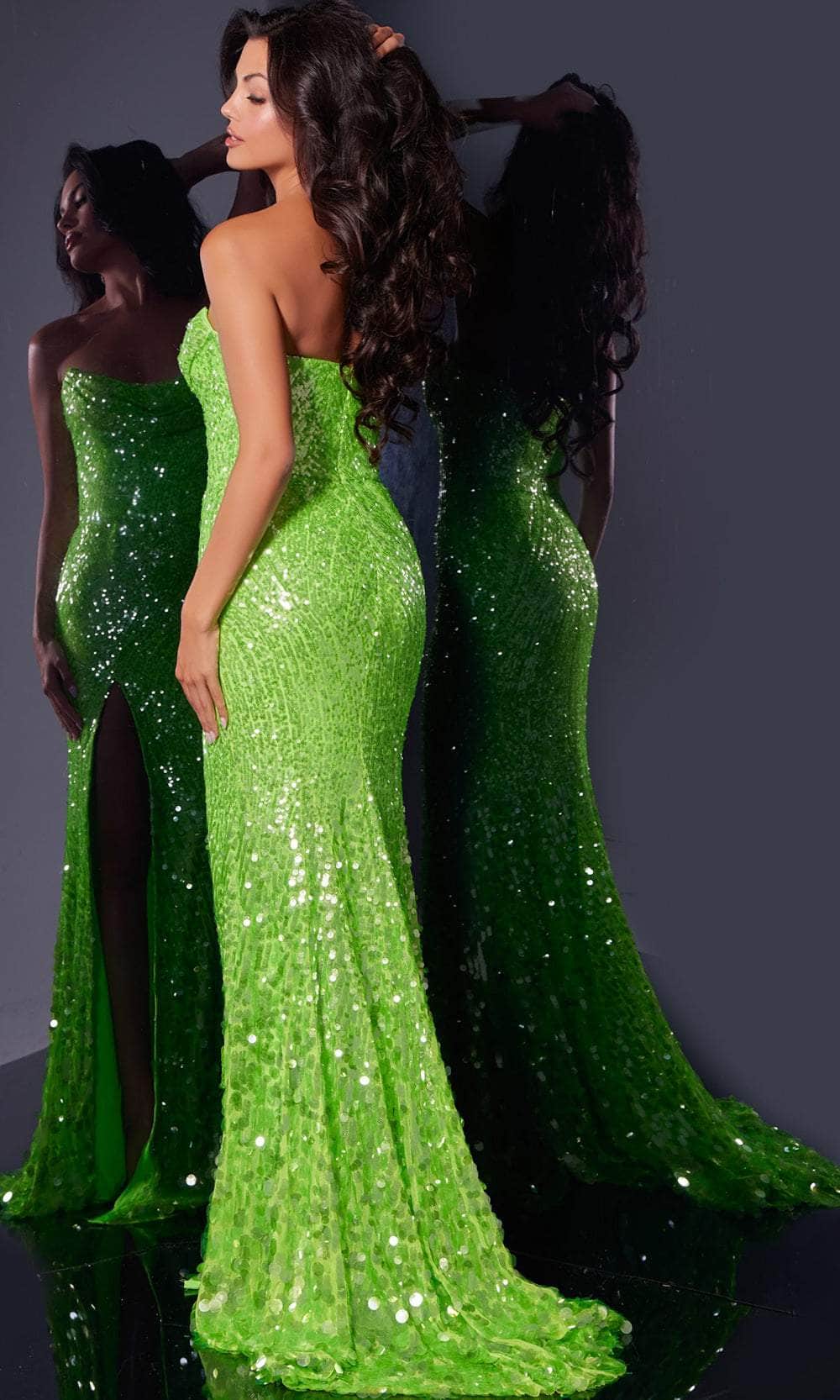 Jovani 43338 - Draped Sequin Prom Dress - detail view