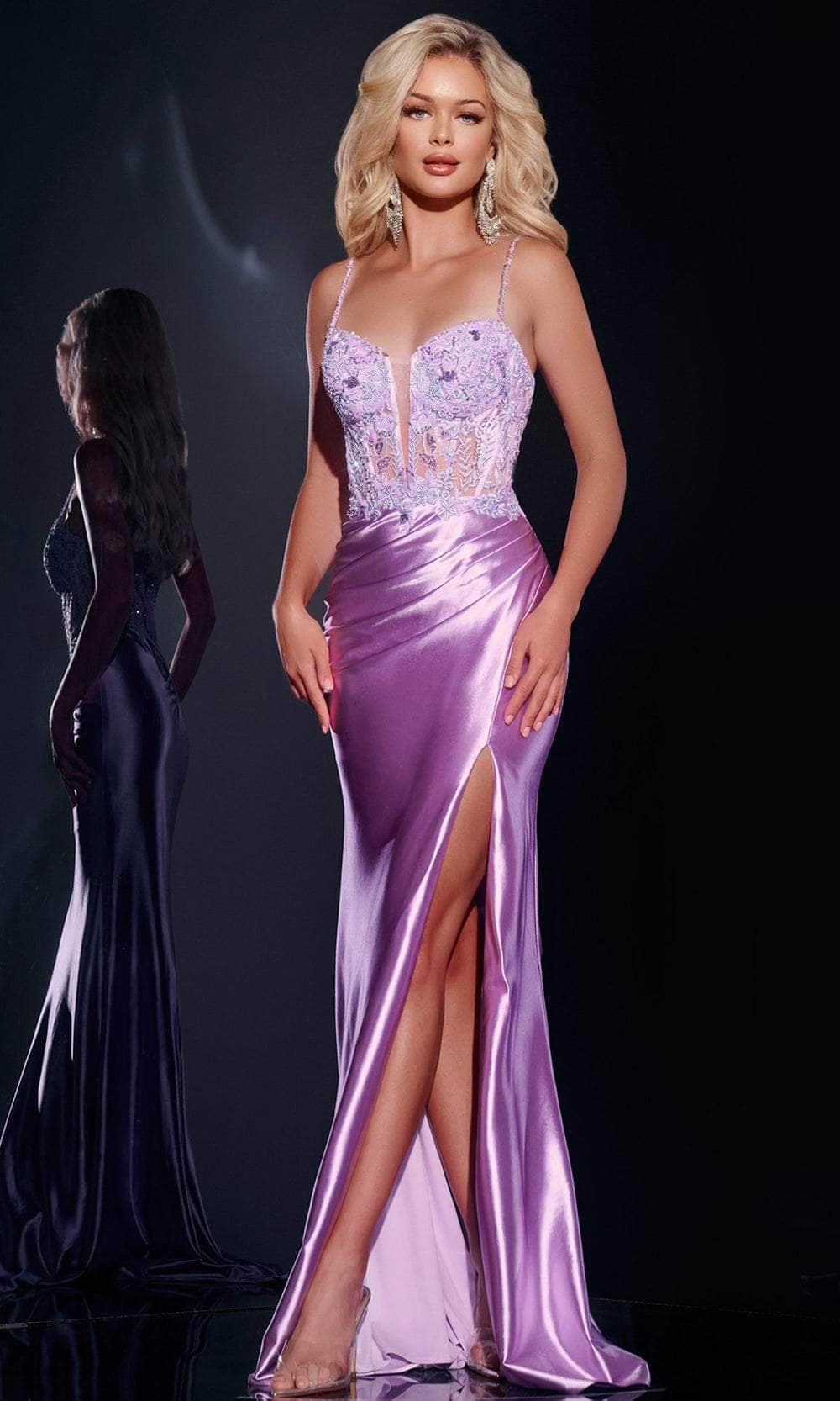 Jovani 43569 - Floral Embroidered Sleeveless Prom Gown - designer prom dress at Silhouette Dresses