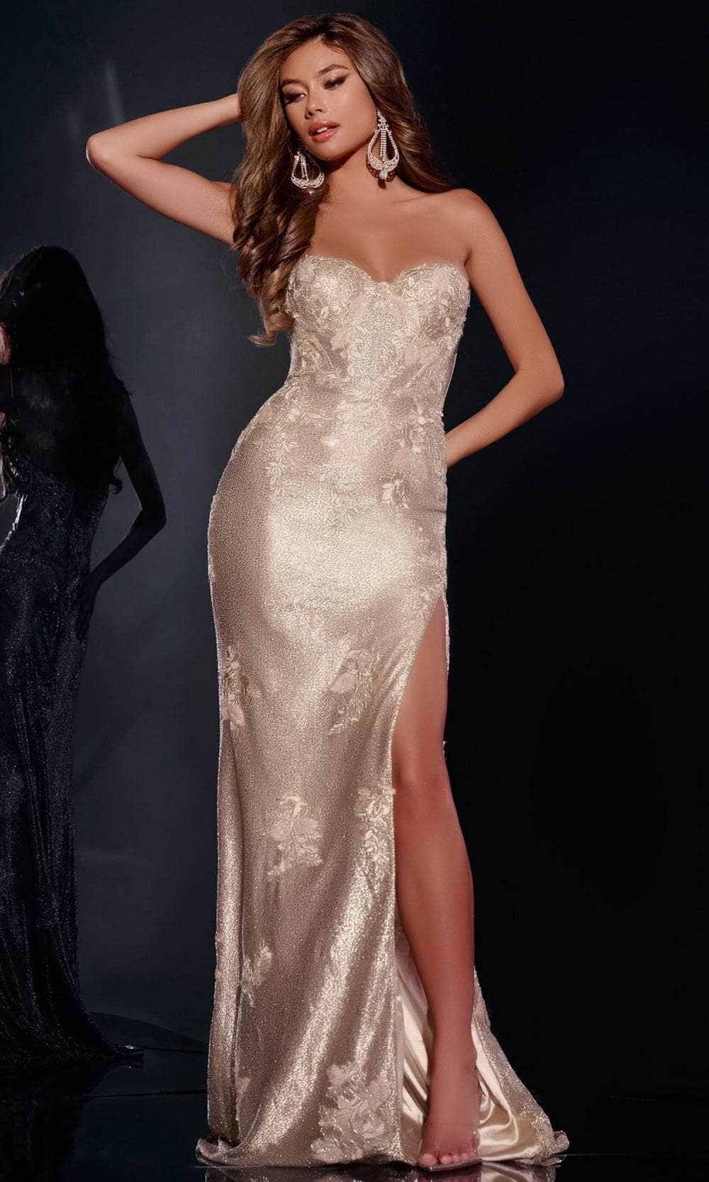 Jovani 43587 - Sweetheart Neck Sequin Embellished Prom Gown - designer prom dress at Silhouette Dresses