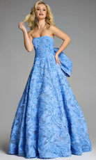 Jovani 44114 - Strapless Ballgown with 3D Texture - designer ball gown at Silhouette Dresses