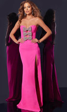 Jovani 44155 - Bejeweled Bow Prom Dress - designer prom dress at Silhouette Dresses