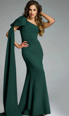 Jovani 44177 - One Shoulder Gown with Oversized Bow - designer evening gown at Silhouette Dresses