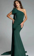 Jovani 44177 - One Shoulder Gown with Oversized Bow - detail view