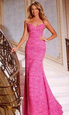 Jovani 44264 - Glitter V-Neck Prom Dress - designer prom dress at Silhouette Dresses