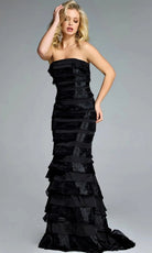 Jovani 44383 - Strapless Gown with Tiered Ruffle - designer prom dress at Silhouette Dresses