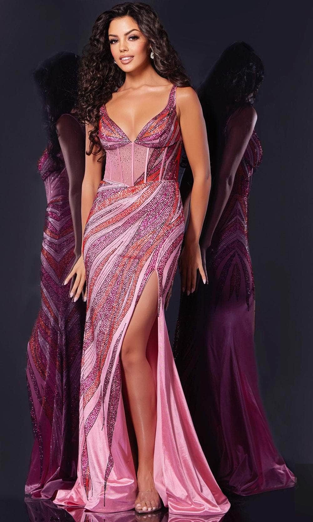 Jovani 44577 - Sleeveless Beads Embellished Prom Gown - designer prom dress at Silhouette Dresses