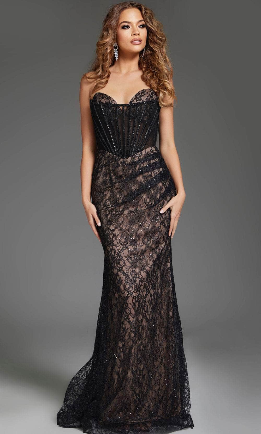Jovani 44609 - Corset Bodice Back Zipper Closure Prom Gown - designer prom dress at Silhouette Dresses