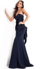 Jovani - 4466 Strapless Sweetheart Neckline Mermaid Evening Dress - back view
