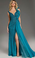 Jovani 44846 - Sleeveless Bead Embellished Prom Gown - back view