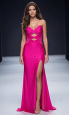 Jovani 48498 - Glitter Jersey Sweetheart Cutout Prom Gown - Silhouette Dresses
