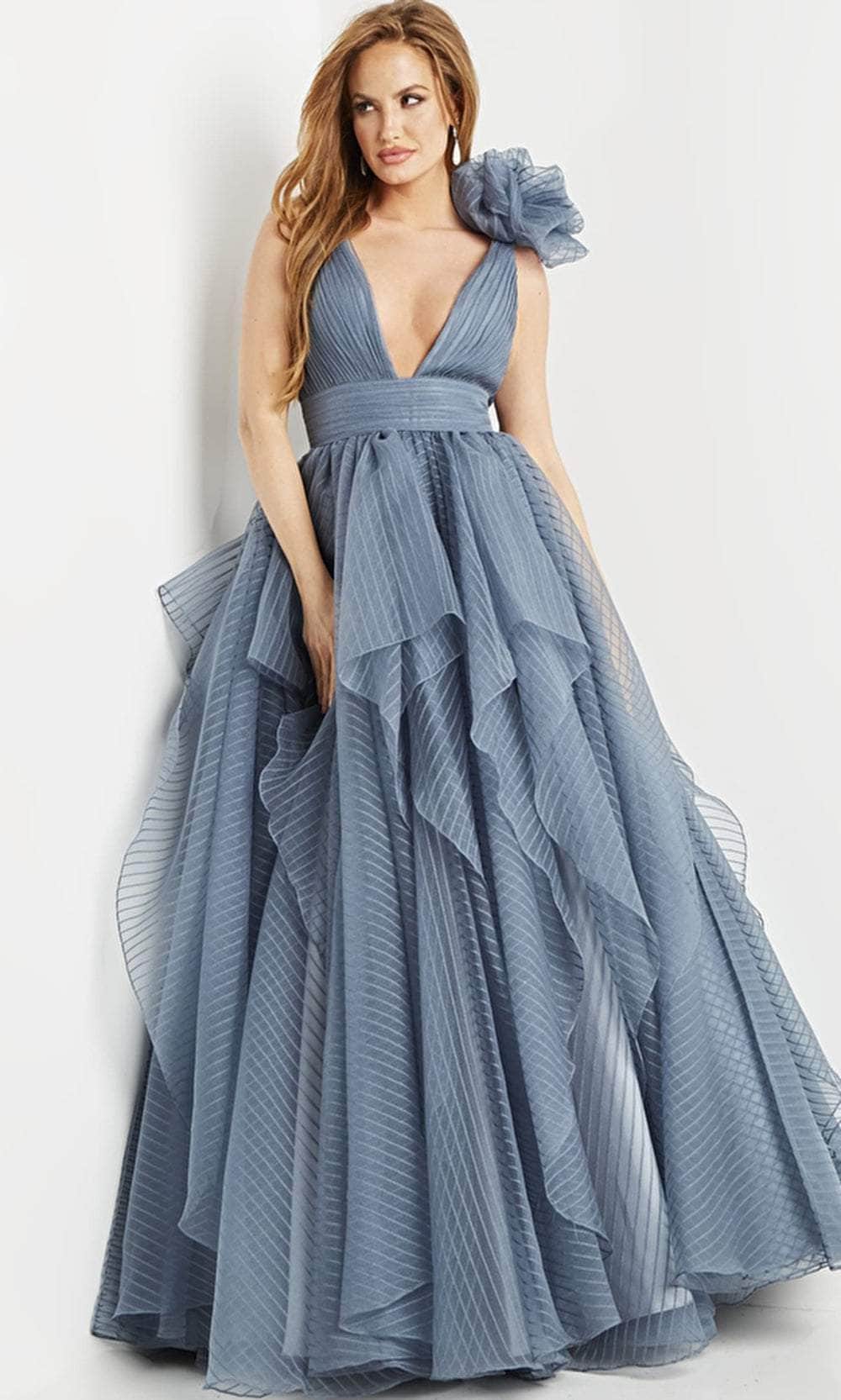 Jovani 55210 - Sleeveless Empire Ballgown - back view