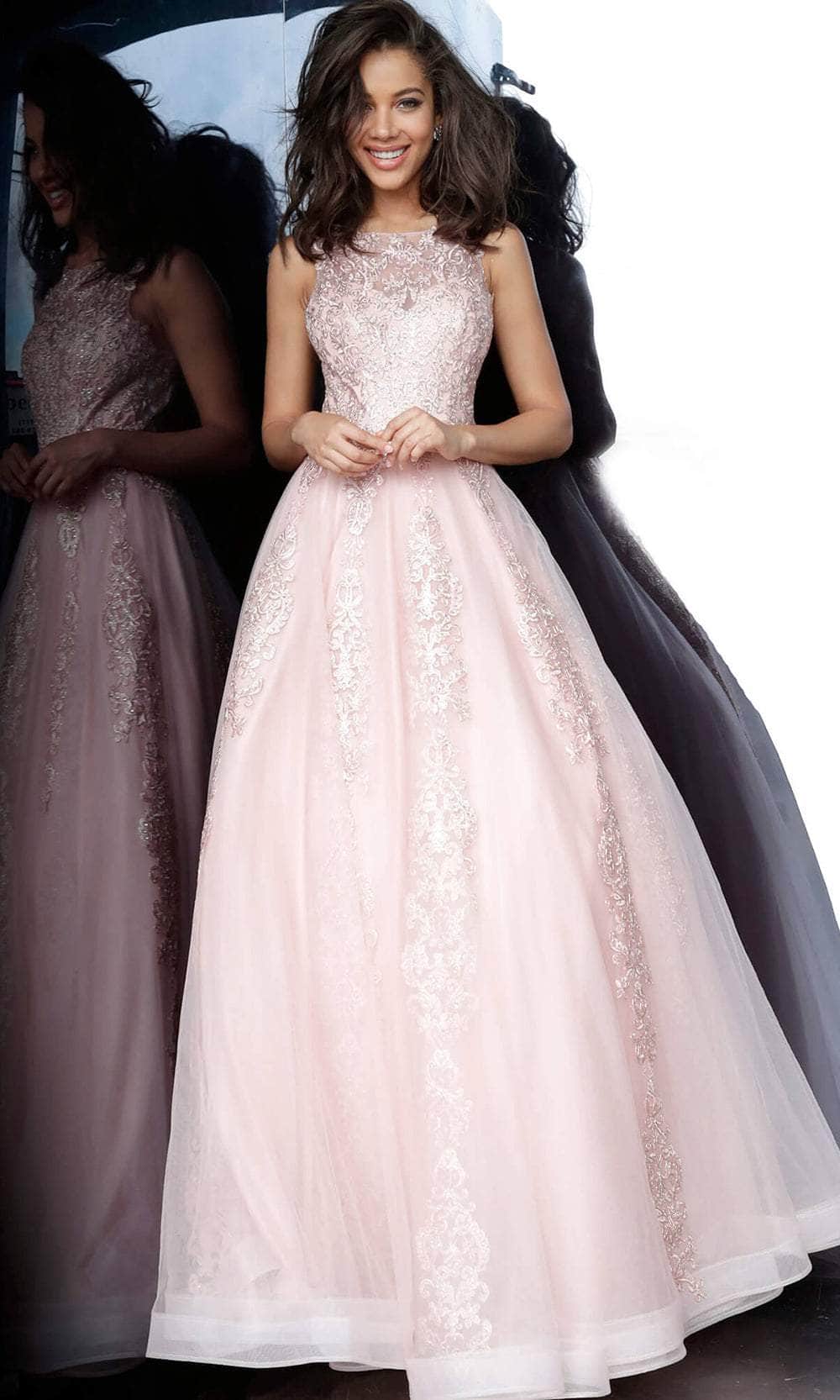 Jovani 59046 - Embroidered Floral Prom Dress - designer prom dress at Silhouette Dresses