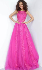 Jovani 59046 - Embroidered Floral Prom Dress - detail view