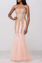 Jovani 5908 Strapless Sweetheart Corset Bodice Junior Prom Mermaid Gown - view 8