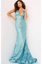 Jovani - 59762 Sexy Fitted Sequined Plunging Gown - view 11