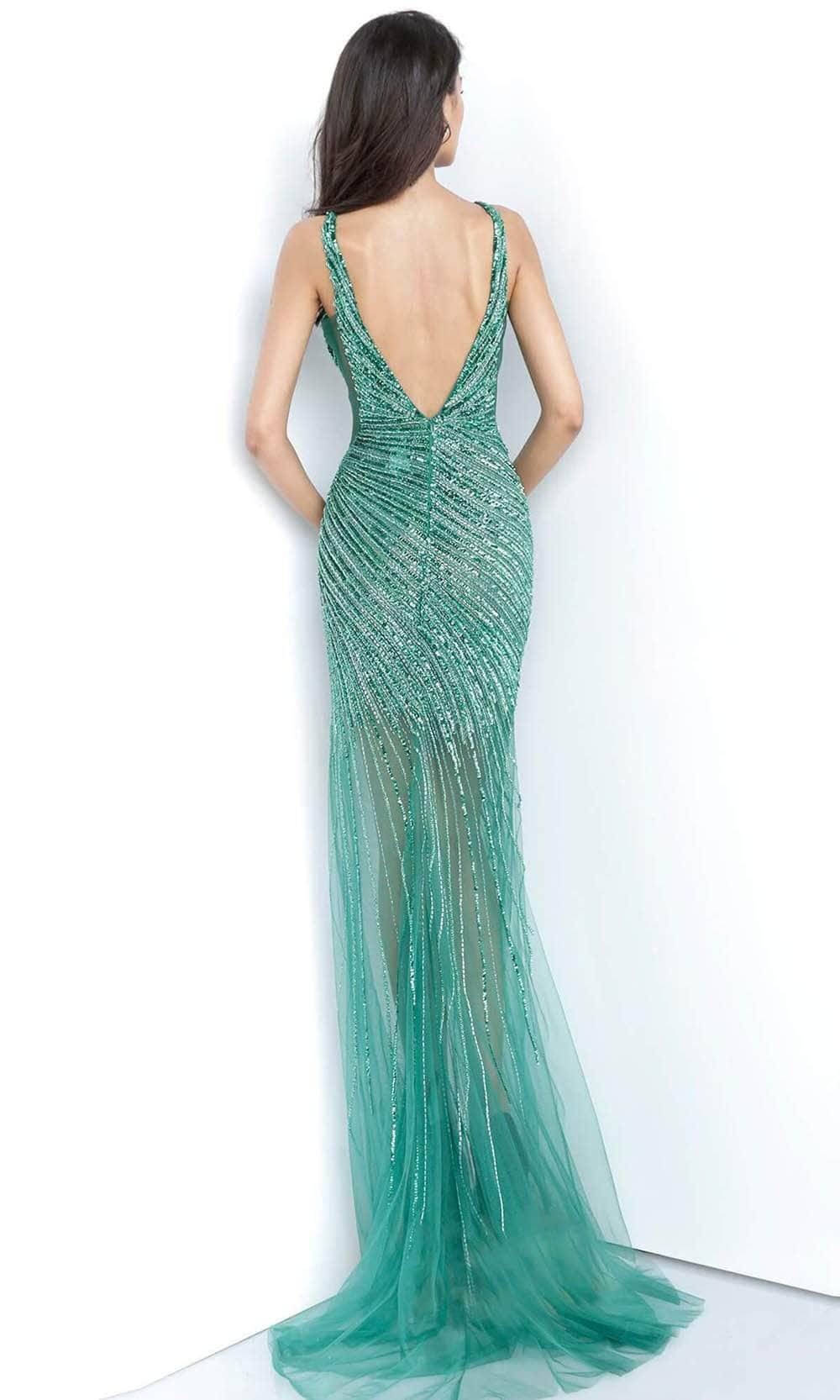 Jovani 63405 - High Slit Junior Prom Dress - back view