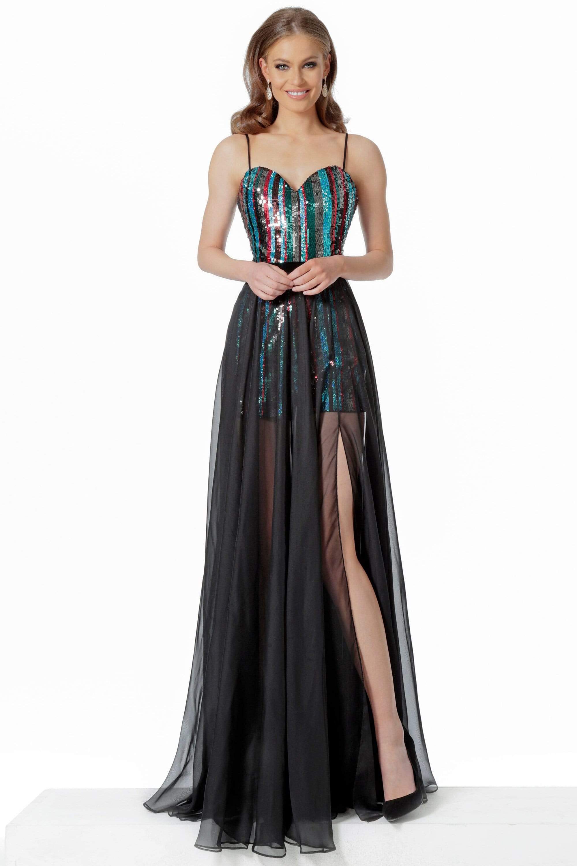 Jovani - 66297 Sequined Sweetheart A-Line Dress - designer prom dress at Silhouette Dresses